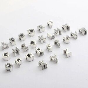 Sterling Silver Letter Alphabet Charm